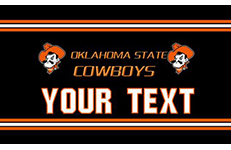 Oklahoma State Cowboys YOUR TEXT Flag 3ft x 5ft Polyester NCAA Banner Flying Size No